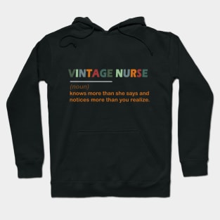 Vintage nurse noun Gift Hoodie